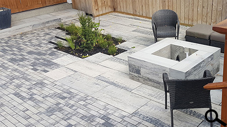 Brian Meyers Landscaping Stone Patio with Fire Pit